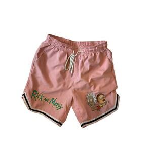 Romwe Rick & Morty Pink Shorts Mens M